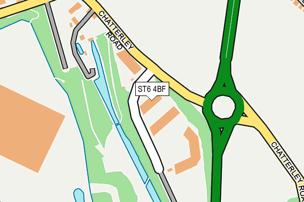ST6 4BF map - OS OpenMap – Local (Ordnance Survey)