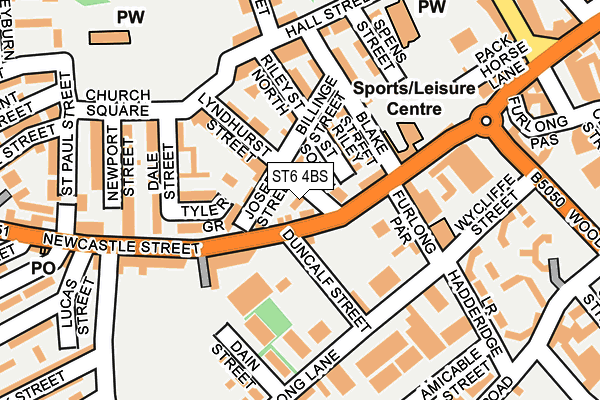 ST6 4BS map - OS OpenMap – Local (Ordnance Survey)