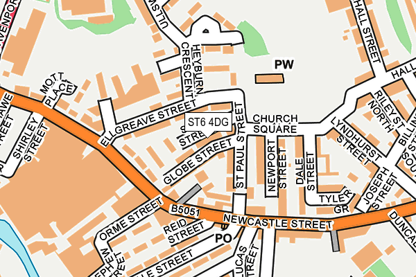 ST6 4DG map - OS OpenMap – Local (Ordnance Survey)