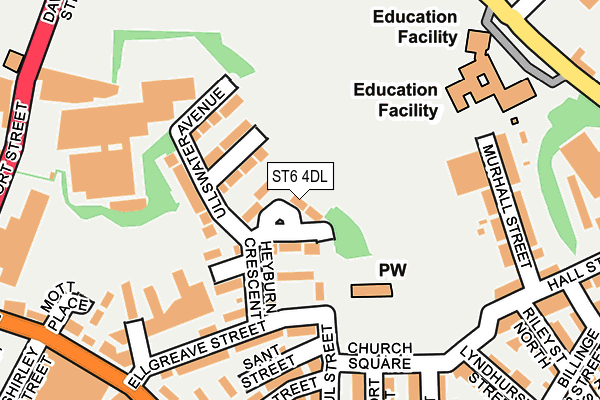 ST6 4DL map - OS OpenMap – Local (Ordnance Survey)
