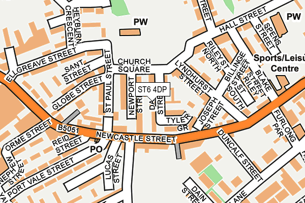 ST6 4DP map - OS OpenMap – Local (Ordnance Survey)