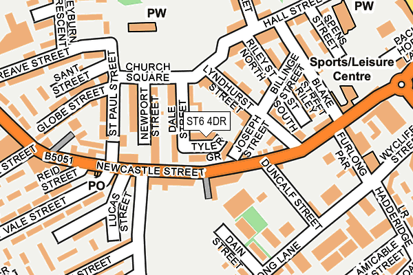 ST6 4DR map - OS OpenMap – Local (Ordnance Survey)
