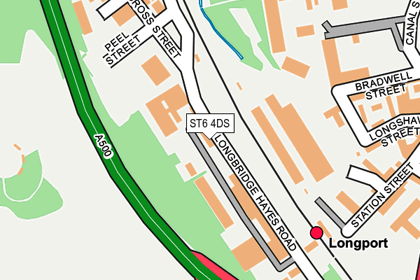 ST6 4DS map - OS OpenMap – Local (Ordnance Survey)