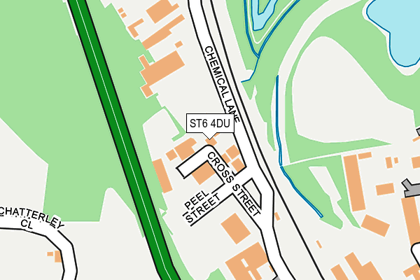 ST6 4DU map - OS OpenMap – Local (Ordnance Survey)