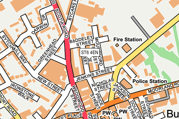 ST6 4EN map - OS OpenMap – Local (Ordnance Survey)
