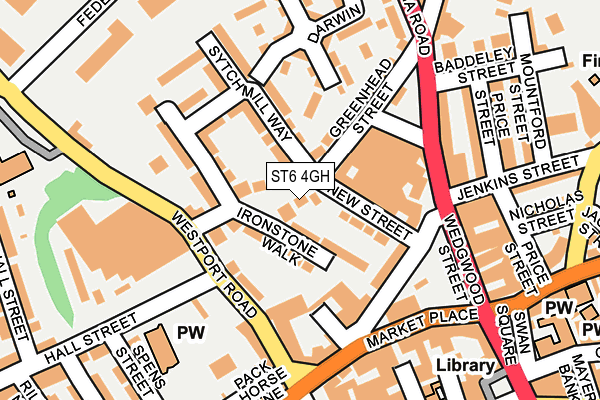 ST6 4GH map - OS OpenMap – Local (Ordnance Survey)