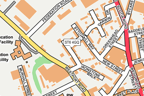 ST6 4GQ map - OS OpenMap – Local (Ordnance Survey)