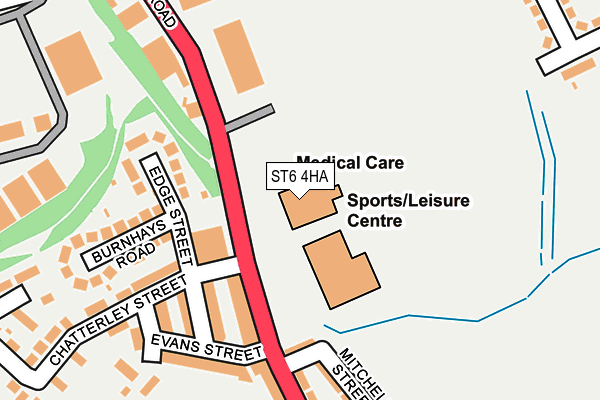 ST6 4HA map - OS OpenMap – Local (Ordnance Survey)