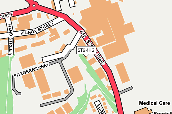 ST6 4HG map - OS OpenMap – Local (Ordnance Survey)