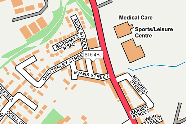 ST6 4HJ map - OS OpenMap – Local (Ordnance Survey)