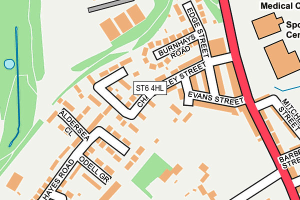 ST6 4HL map - OS OpenMap – Local (Ordnance Survey)