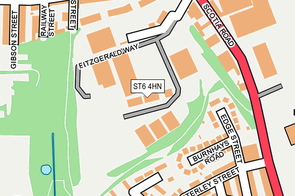 ST6 4HN map - OS OpenMap – Local (Ordnance Survey)