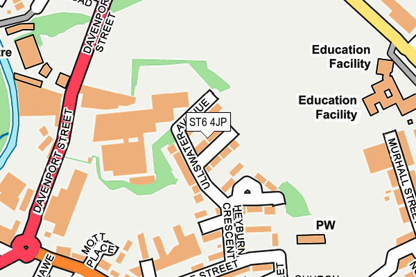 ST6 4JP map - OS OpenMap – Local (Ordnance Survey)