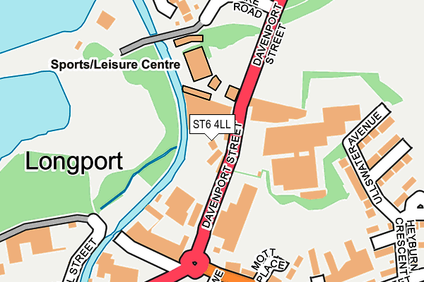 ST6 4LL map - OS OpenMap – Local (Ordnance Survey)