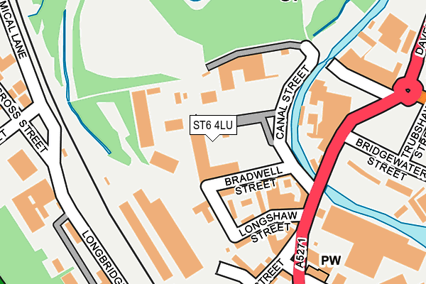 ST6 4LU map - OS OpenMap – Local (Ordnance Survey)