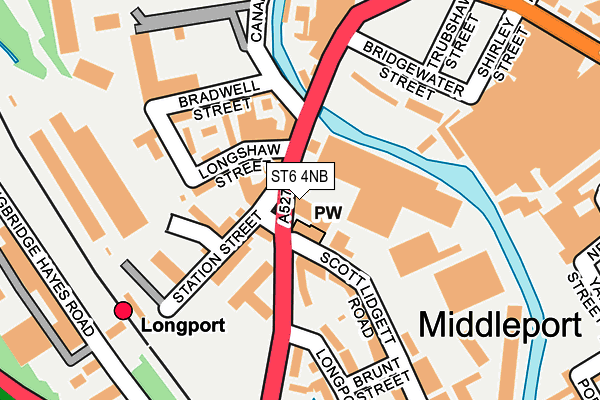 ST6 4NB map - OS OpenMap – Local (Ordnance Survey)