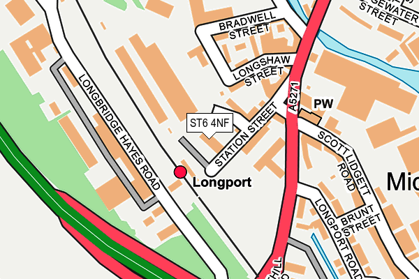 ST6 4NF map - OS OpenMap – Local (Ordnance Survey)