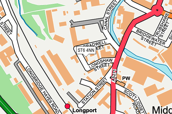 ST6 4NN map - OS OpenMap – Local (Ordnance Survey)