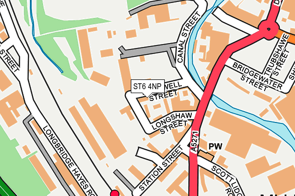 ST6 4NP map - OS OpenMap – Local (Ordnance Survey)