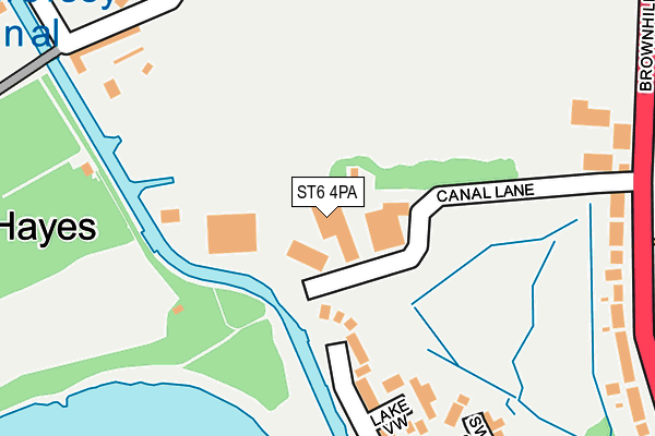 ST6 4PA map - OS OpenMap – Local (Ordnance Survey)