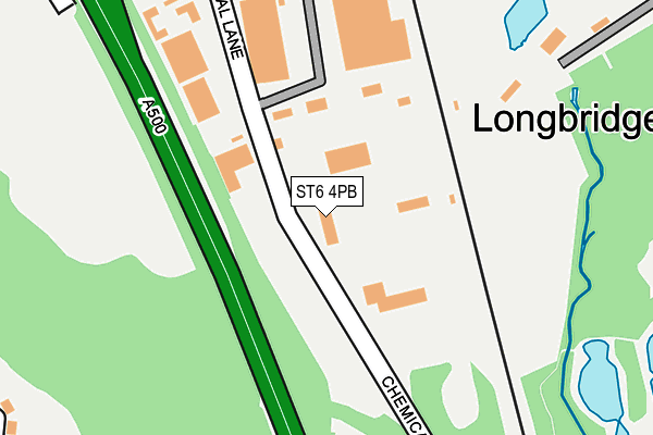 ST6 4PB map - OS OpenMap – Local (Ordnance Survey)