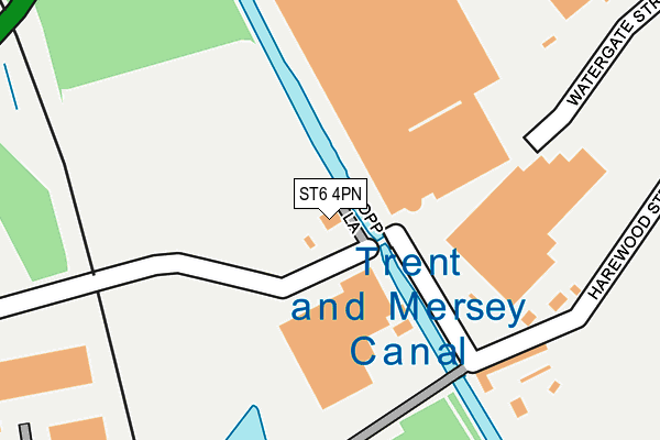 ST6 4PN map - OS OpenMap – Local (Ordnance Survey)