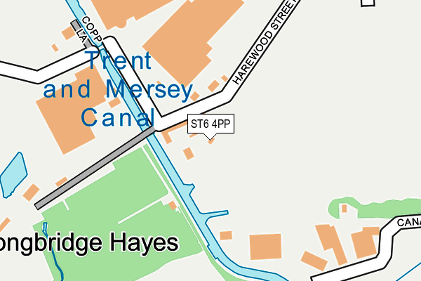 ST6 4PP map - OS OpenMap – Local (Ordnance Survey)