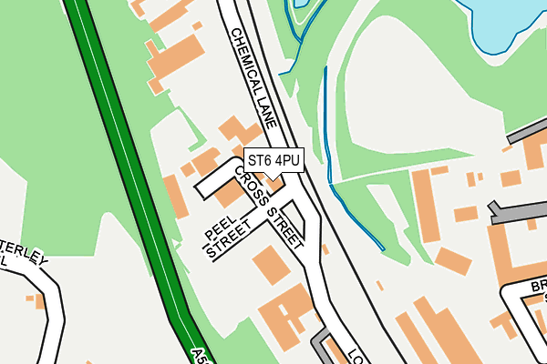 ST6 4PU map - OS OpenMap – Local (Ordnance Survey)