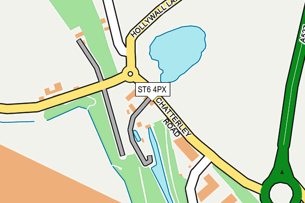 ST6 4PX map - OS OpenMap – Local (Ordnance Survey)