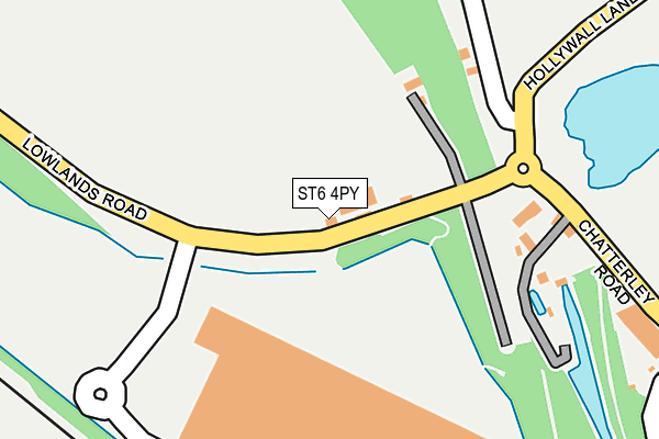 ST6 4PY map - OS OpenMap – Local (Ordnance Survey)