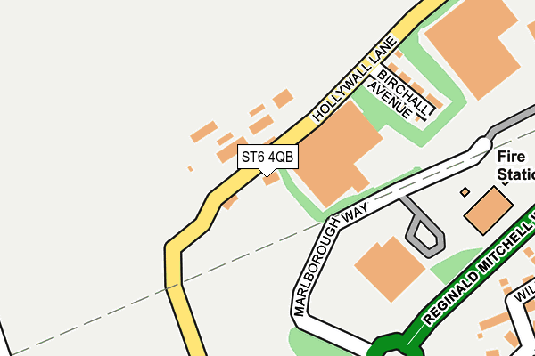 ST6 4QB map - OS OpenMap – Local (Ordnance Survey)