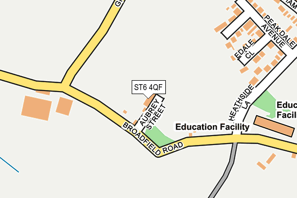 ST6 4QF map - OS OpenMap – Local (Ordnance Survey)