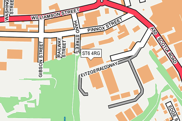 ST6 4RG map - OS OpenMap – Local (Ordnance Survey)