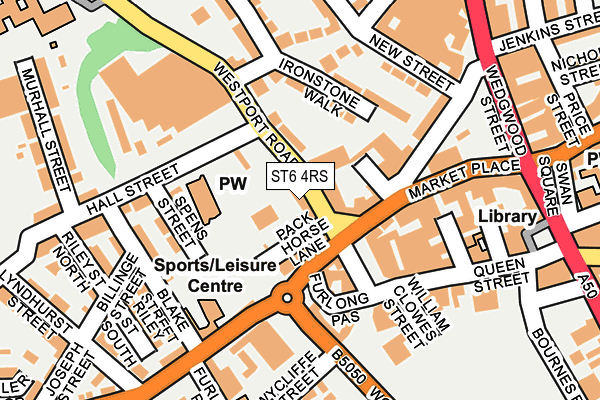 ST6 4RS map - OS OpenMap – Local (Ordnance Survey)