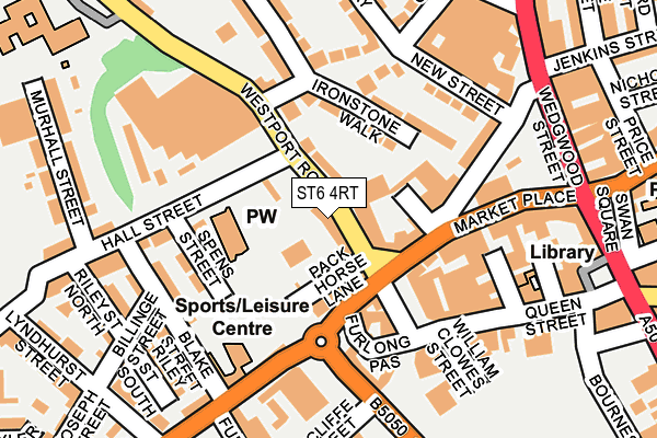 ST6 4RT map - OS OpenMap – Local (Ordnance Survey)