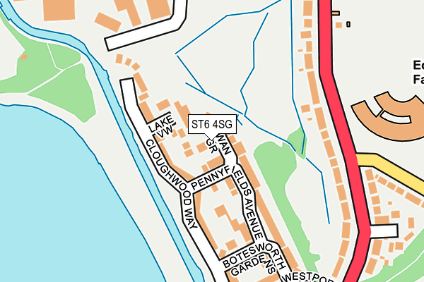 ST6 4SG map - OS OpenMap – Local (Ordnance Survey)