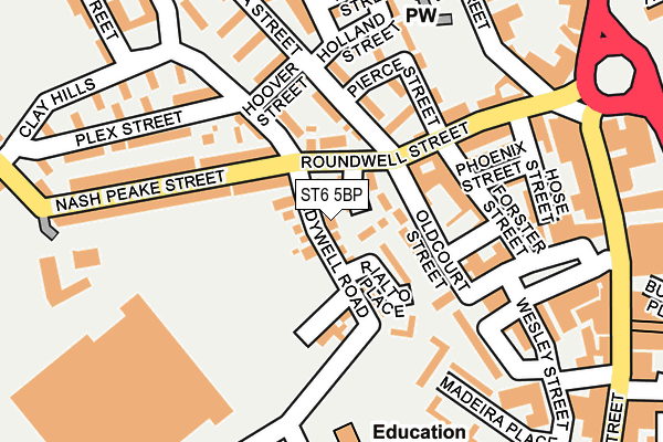 ST6 5BP map - OS OpenMap – Local (Ordnance Survey)