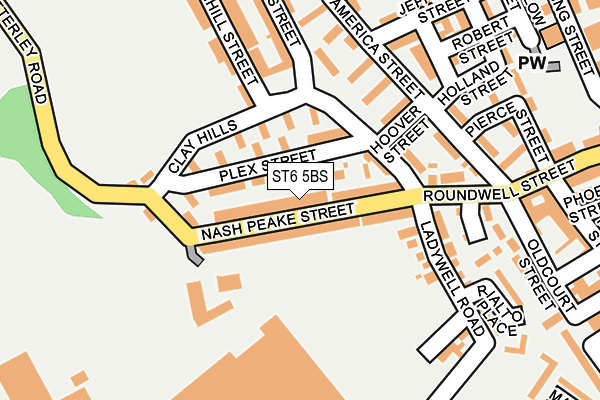 ST6 5BS map - OS OpenMap – Local (Ordnance Survey)