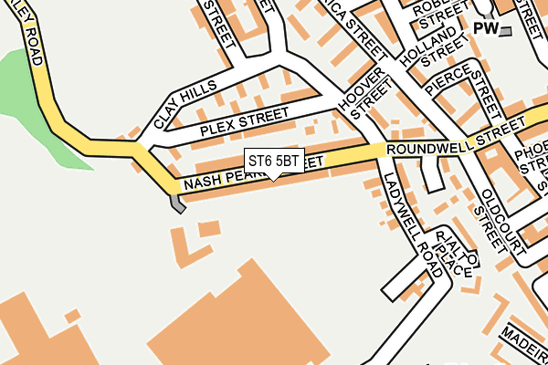 ST6 5BT map - OS OpenMap – Local (Ordnance Survey)