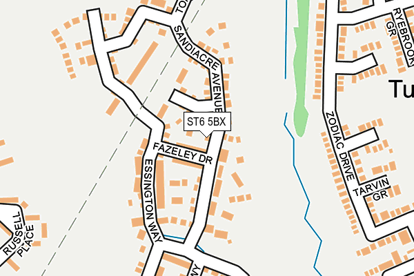 ST6 5BX map - OS OpenMap – Local (Ordnance Survey)