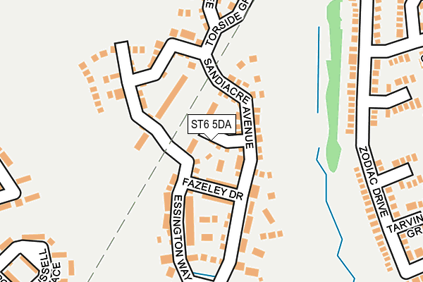 ST6 5DA map - OS OpenMap – Local (Ordnance Survey)
