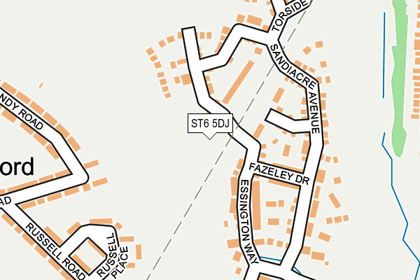 ST6 5DJ map - OS OpenMap – Local (Ordnance Survey)