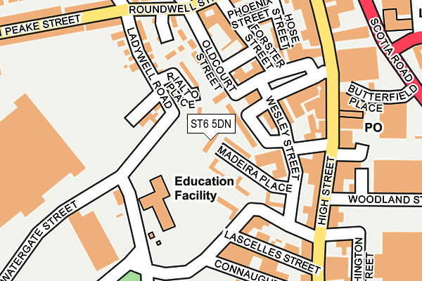 ST6 5DN map - OS OpenMap – Local (Ordnance Survey)