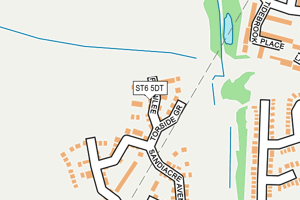 ST6 5DT map - OS OpenMap – Local (Ordnance Survey)