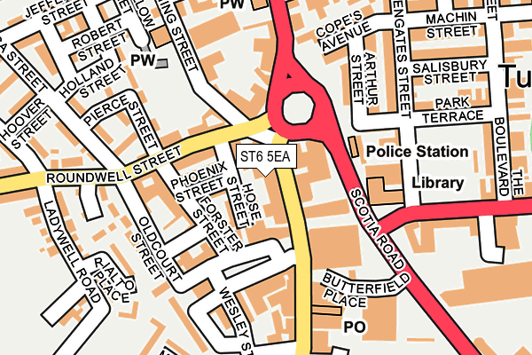 ST6 5EA map - OS OpenMap – Local (Ordnance Survey)