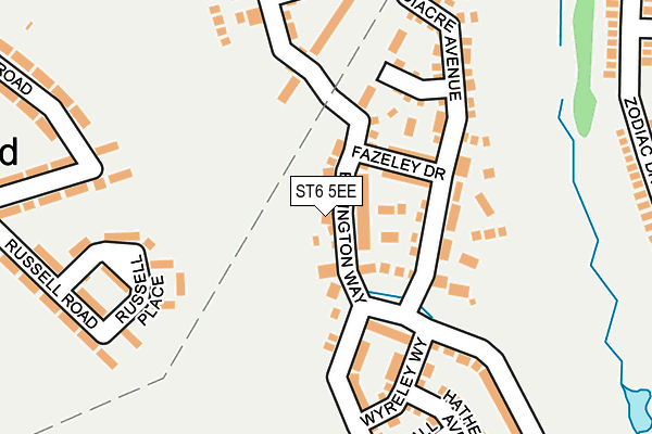 ST6 5EE map - OS OpenMap – Local (Ordnance Survey)