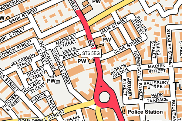 ST6 5EG map - OS OpenMap – Local (Ordnance Survey)