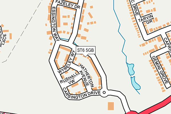 ST6 5GB map - OS OpenMap – Local (Ordnance Survey)