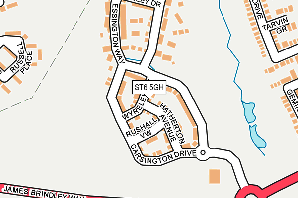 ST6 5GH map - OS OpenMap – Local (Ordnance Survey)