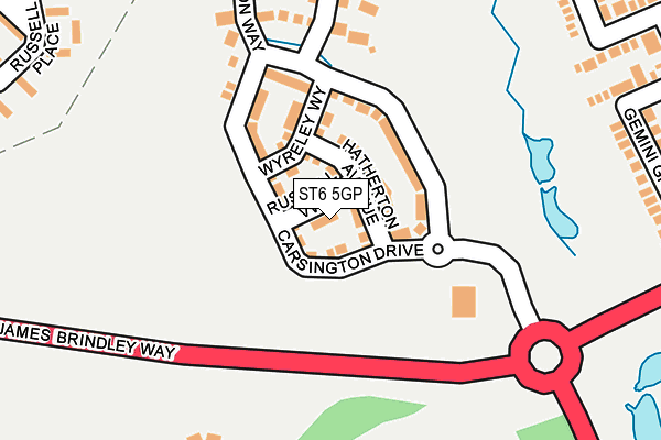 ST6 5GP map - OS OpenMap – Local (Ordnance Survey)